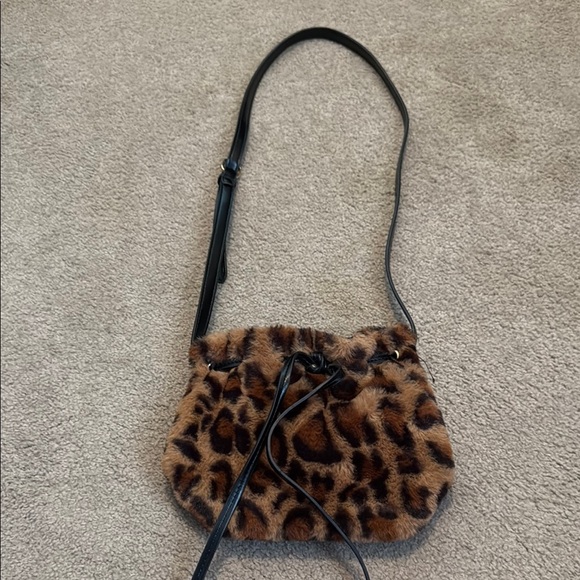Imoshion Brown and Black Crossbody Bag with Leopard Print - Picture 1 of 13